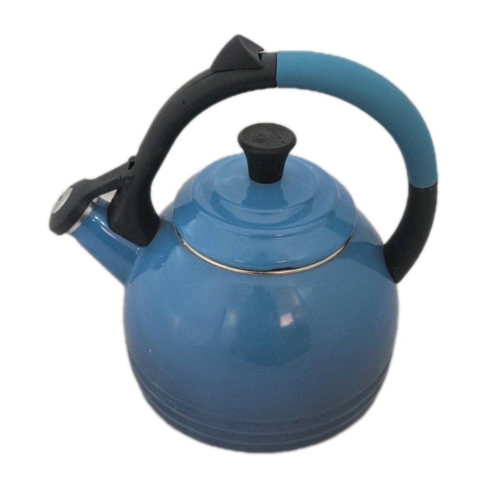 Le Creuset Enamel on Steel 1.6 Qt Oolong Tea Kettle, Marseille Blue - Picture 2 of 7